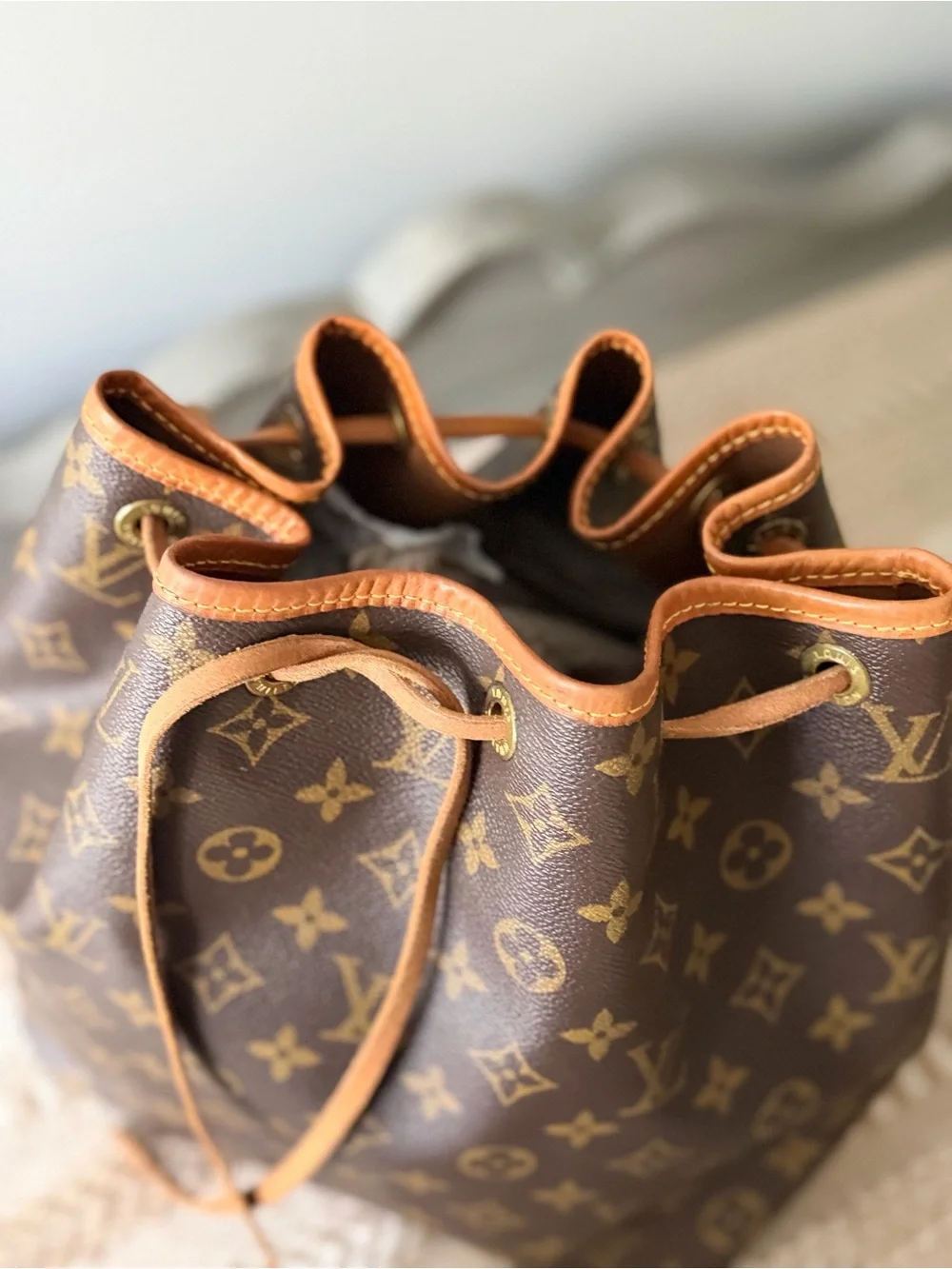 Louis Vuitton Petite Noe Vintage  Monogram Drawstring Bucket Bag
